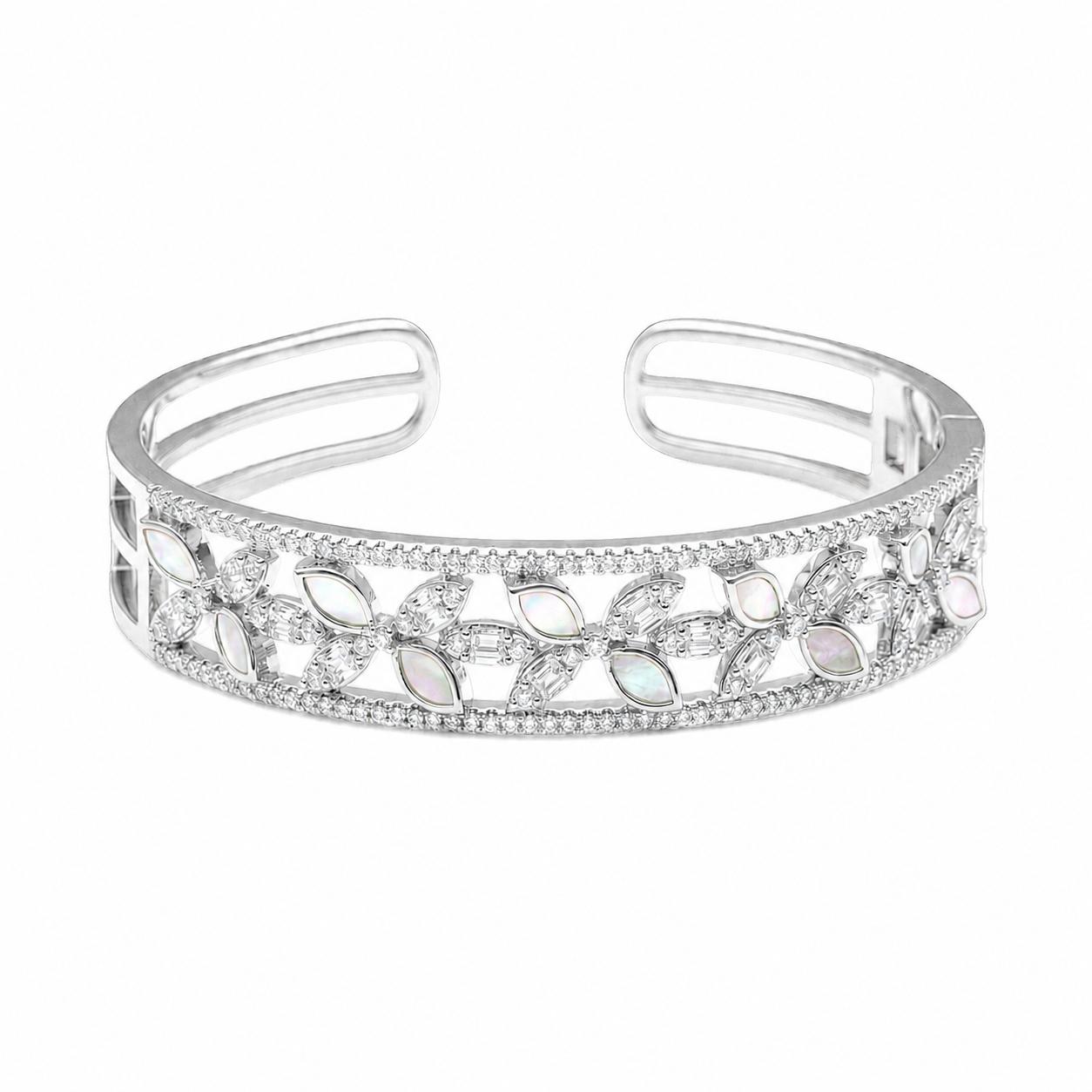 Floral Bloom Open-Cuff Kada