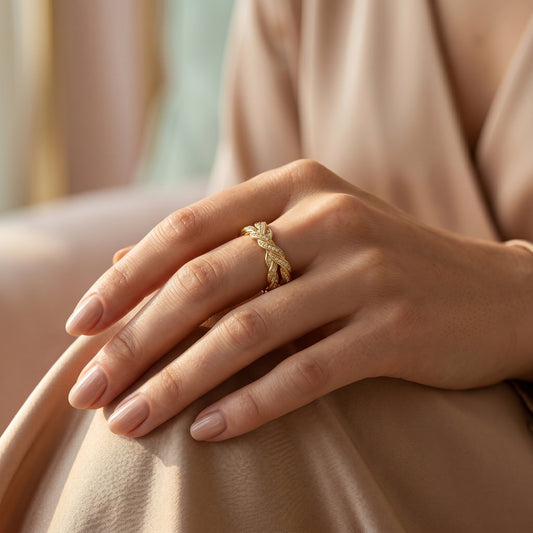 Braided Infinity Twist Ring