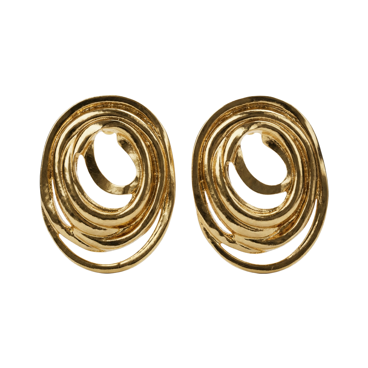 Organic Swirl Statement Earrings