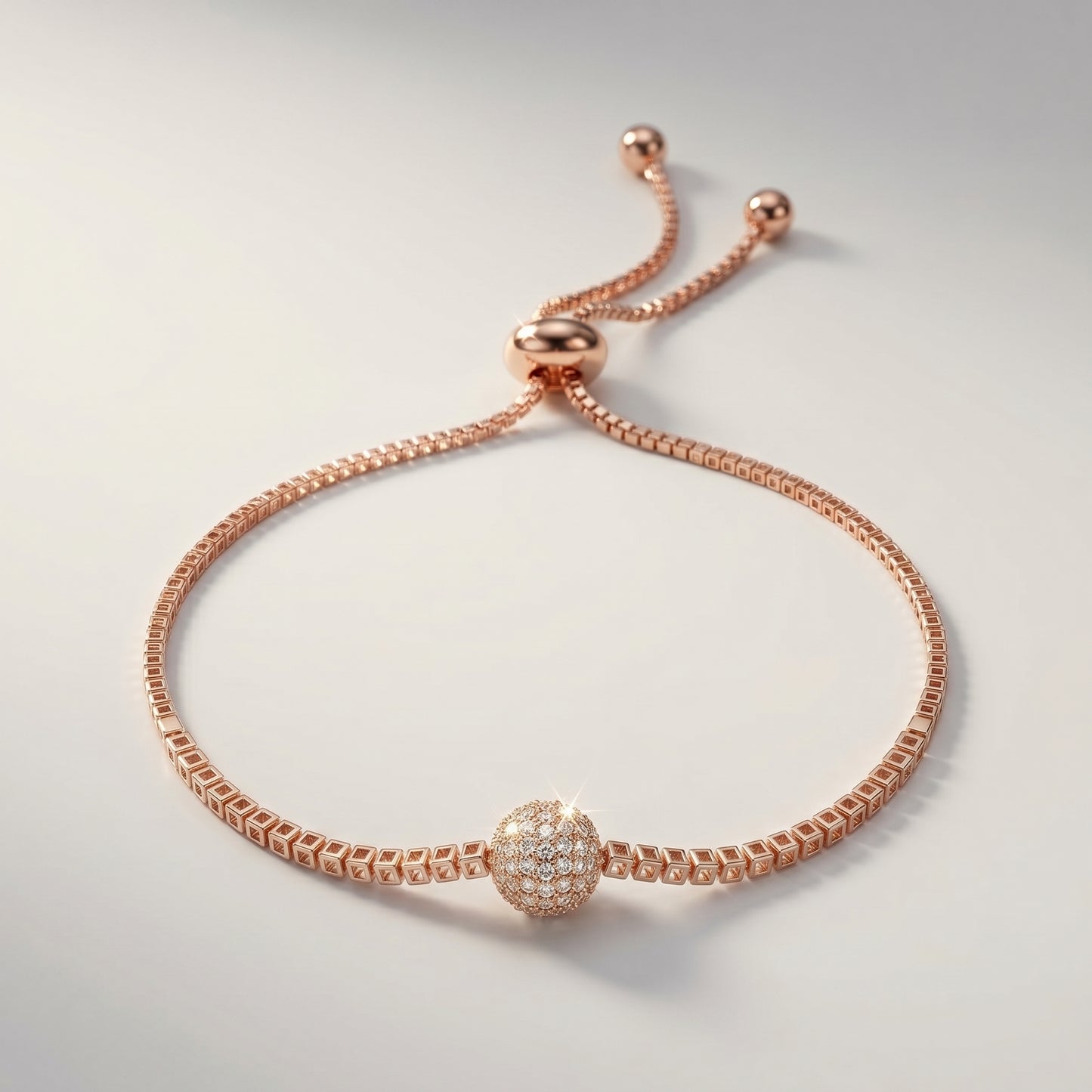 Pave Orb Slider Bracelet