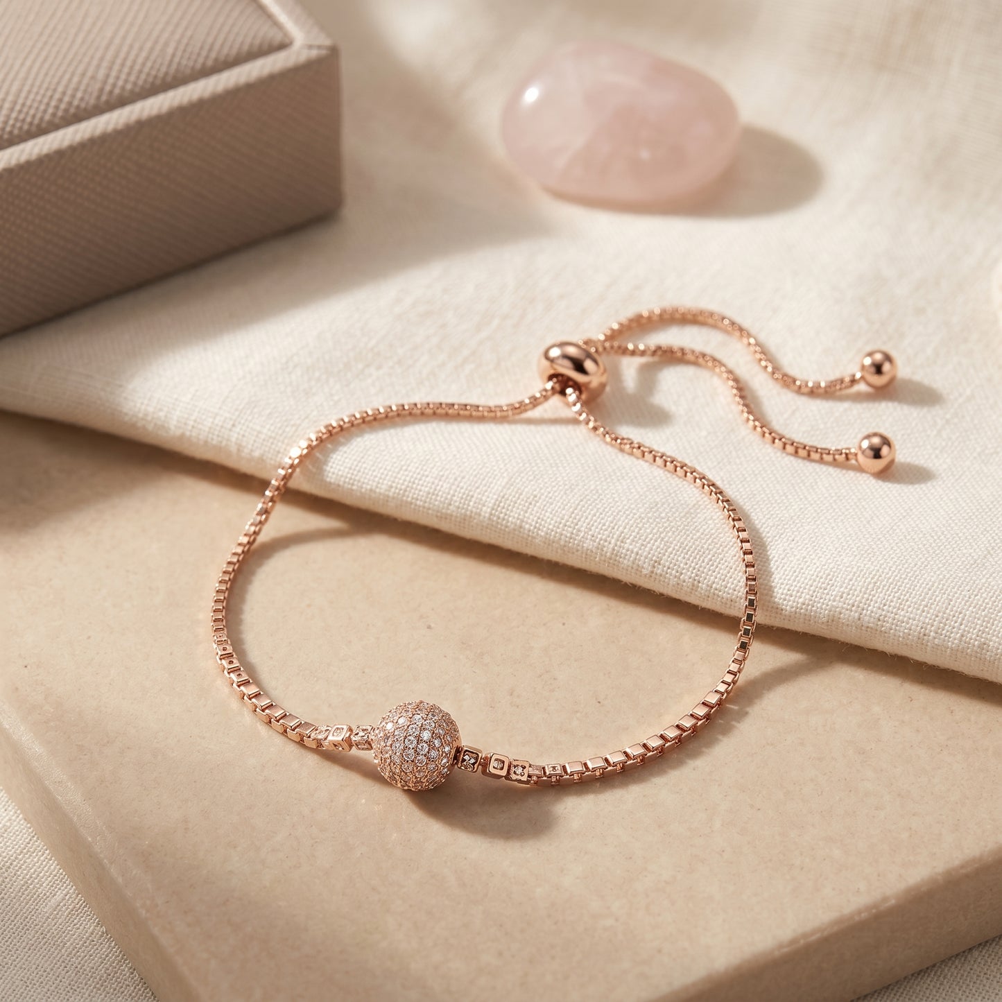 Pave Orb Slider Bracelet