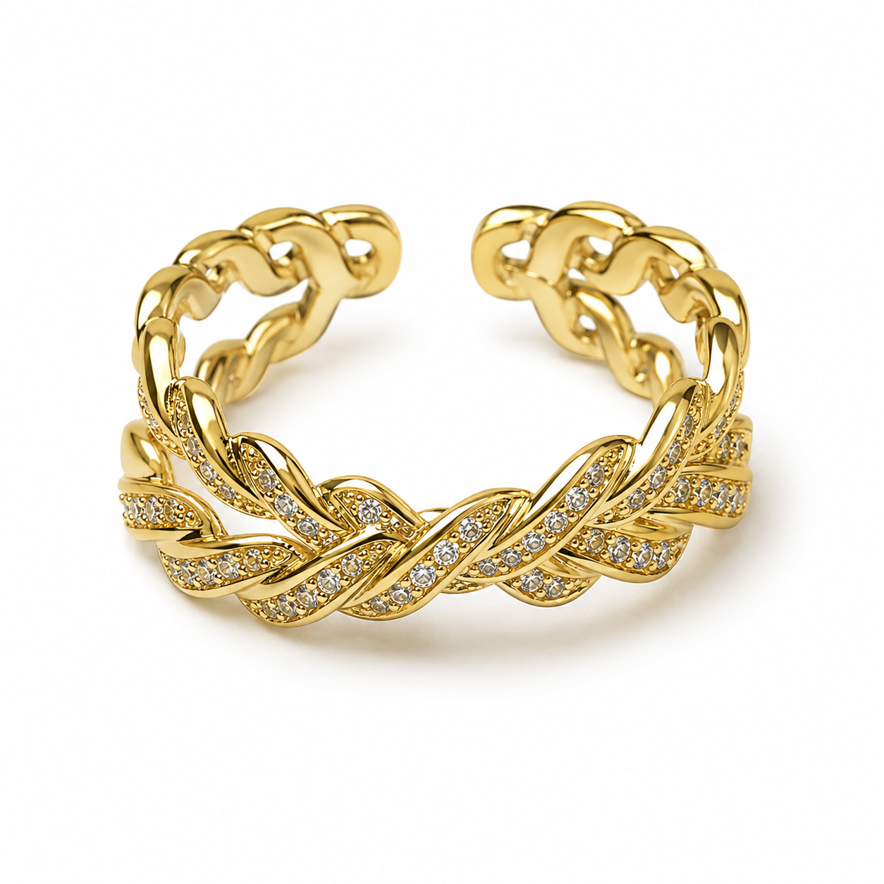 Braided Infinity Twist Ring