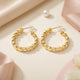 Modern Beaded Hoop Earrings