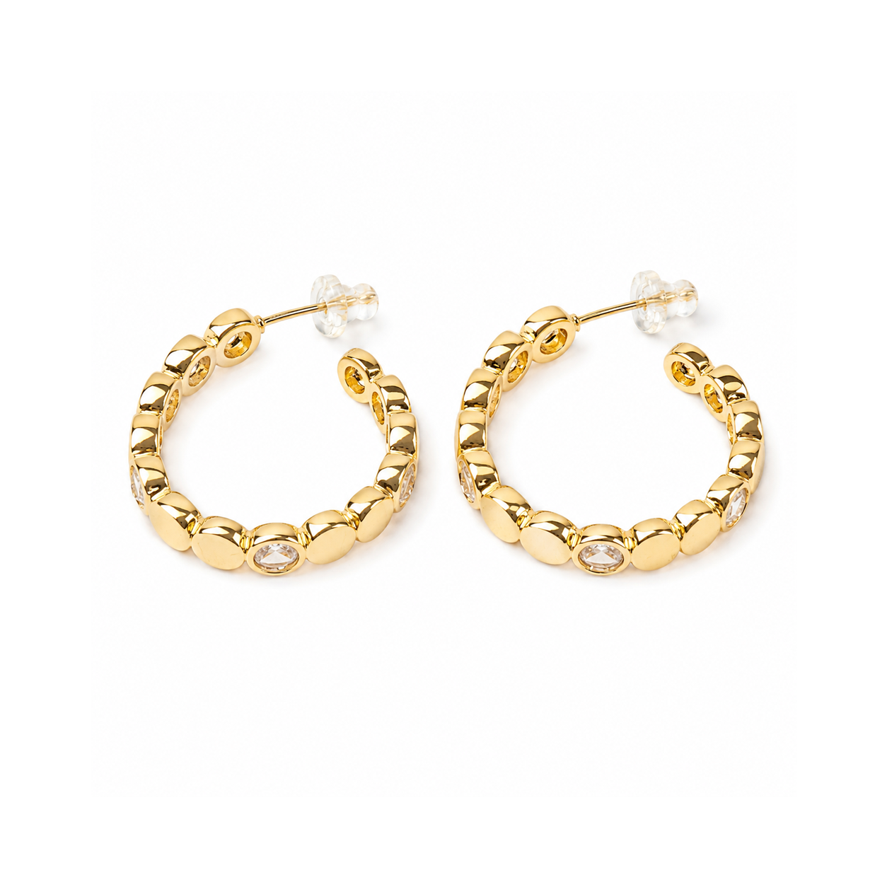 Modern Beaded Hoop Earrings