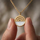 Geometric Sunrise Pendant Chain