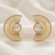 Half Rising Sun Pearl Earrings