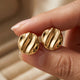 Hammered Ripple Statement Studs