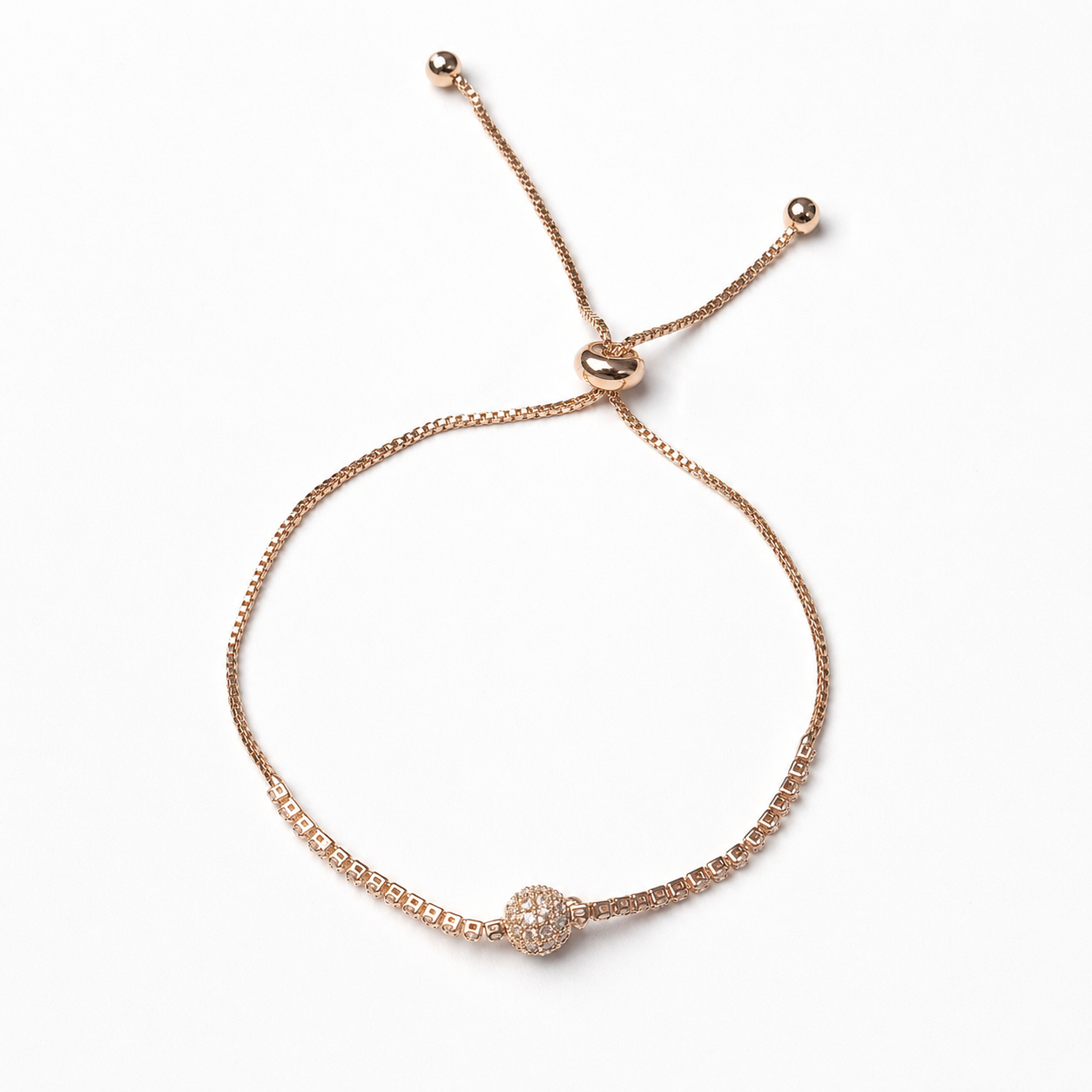 Pave Orb Slider Bracelet