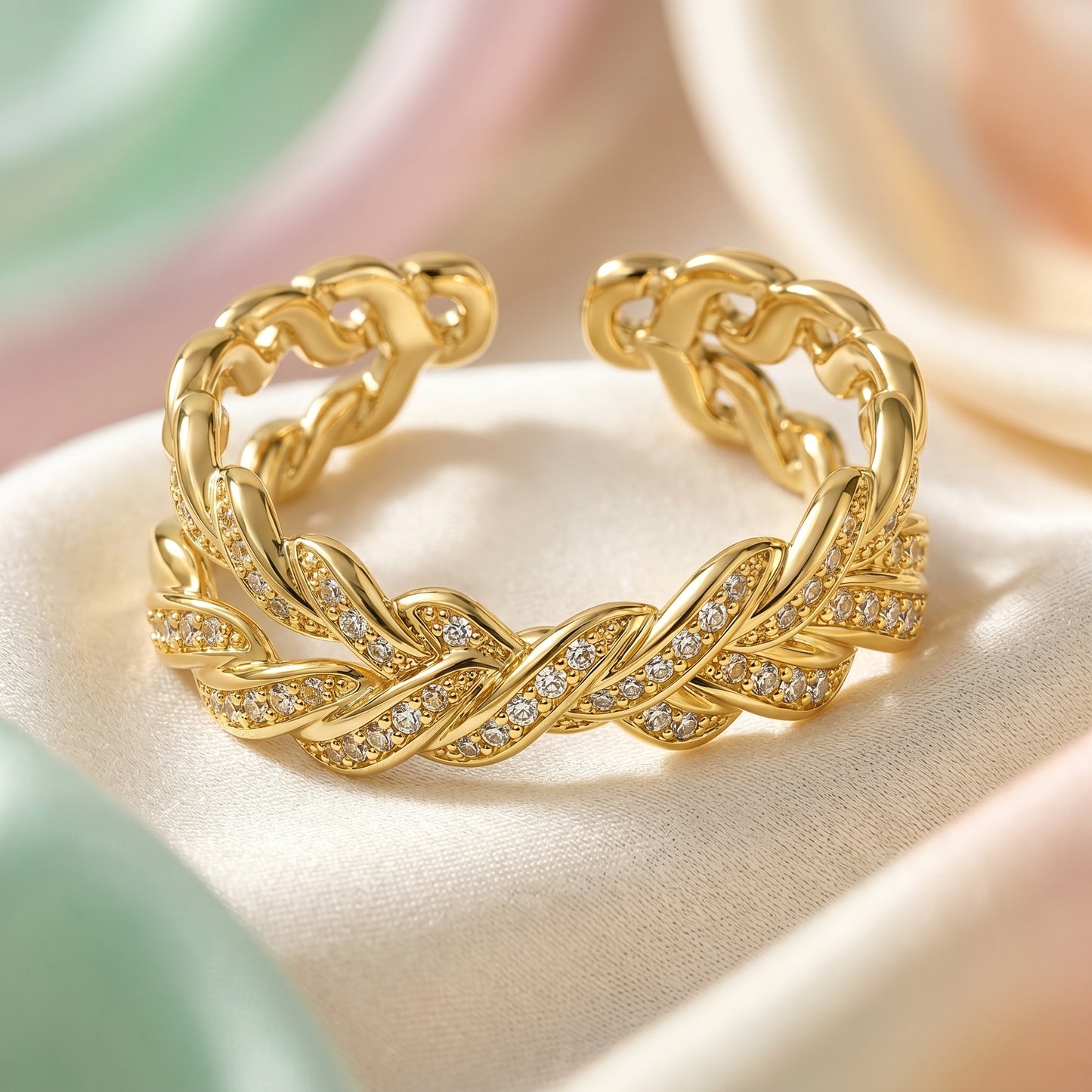 Braided Infinity Twist Ring