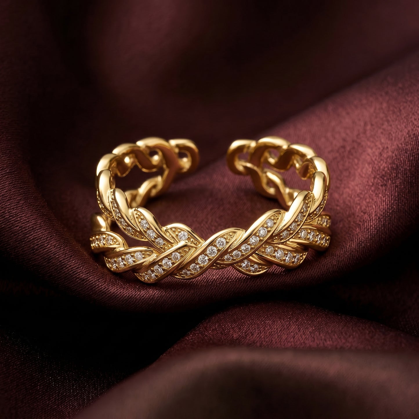 Braided Infinity Twist Ring
