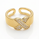 Crossover Ribbed Statement Ring