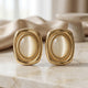 Retro Oval Cat-Eye Statement Studs