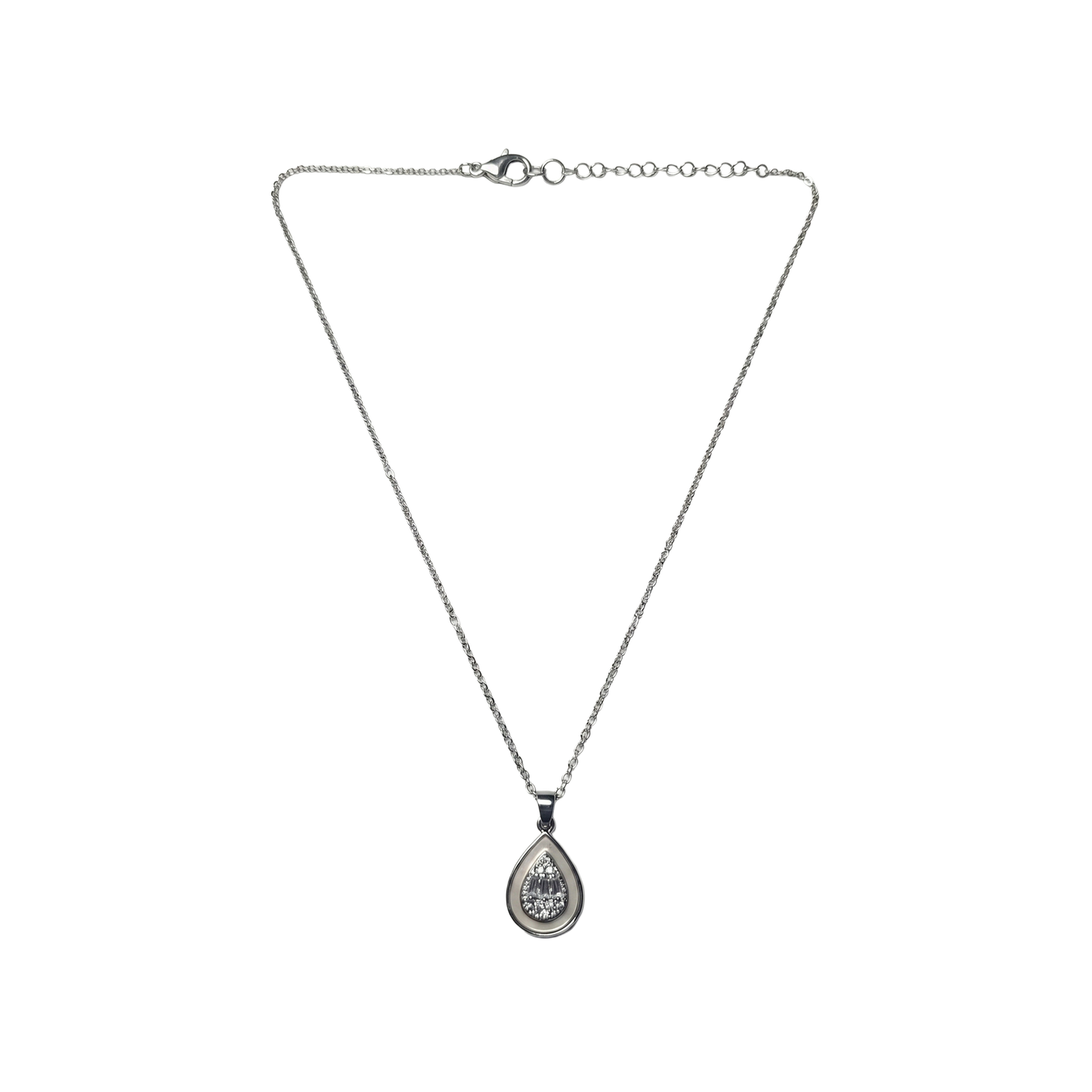 Teardrop Geometric Inlay Chain