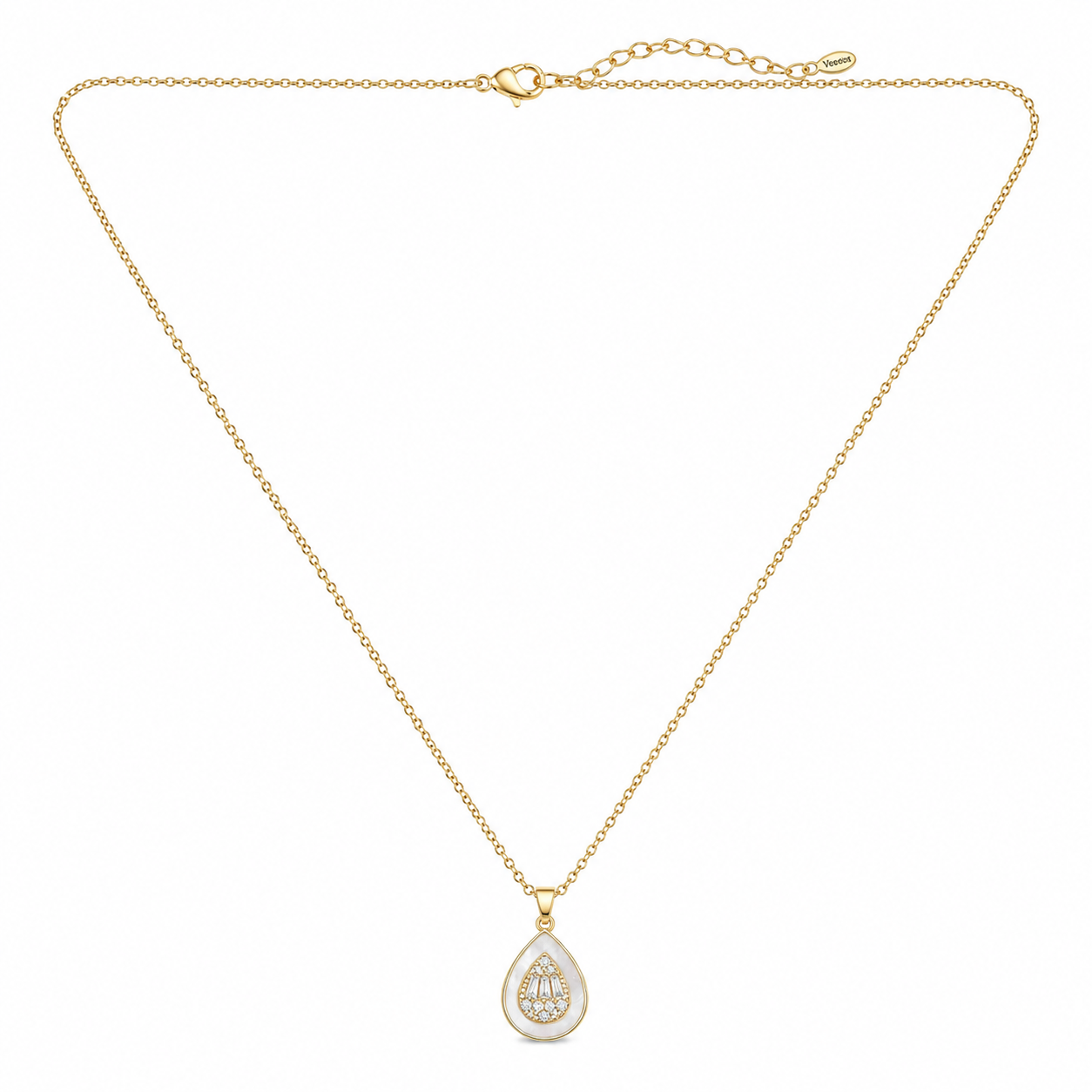 Teardrop Geometric Inlay Chain