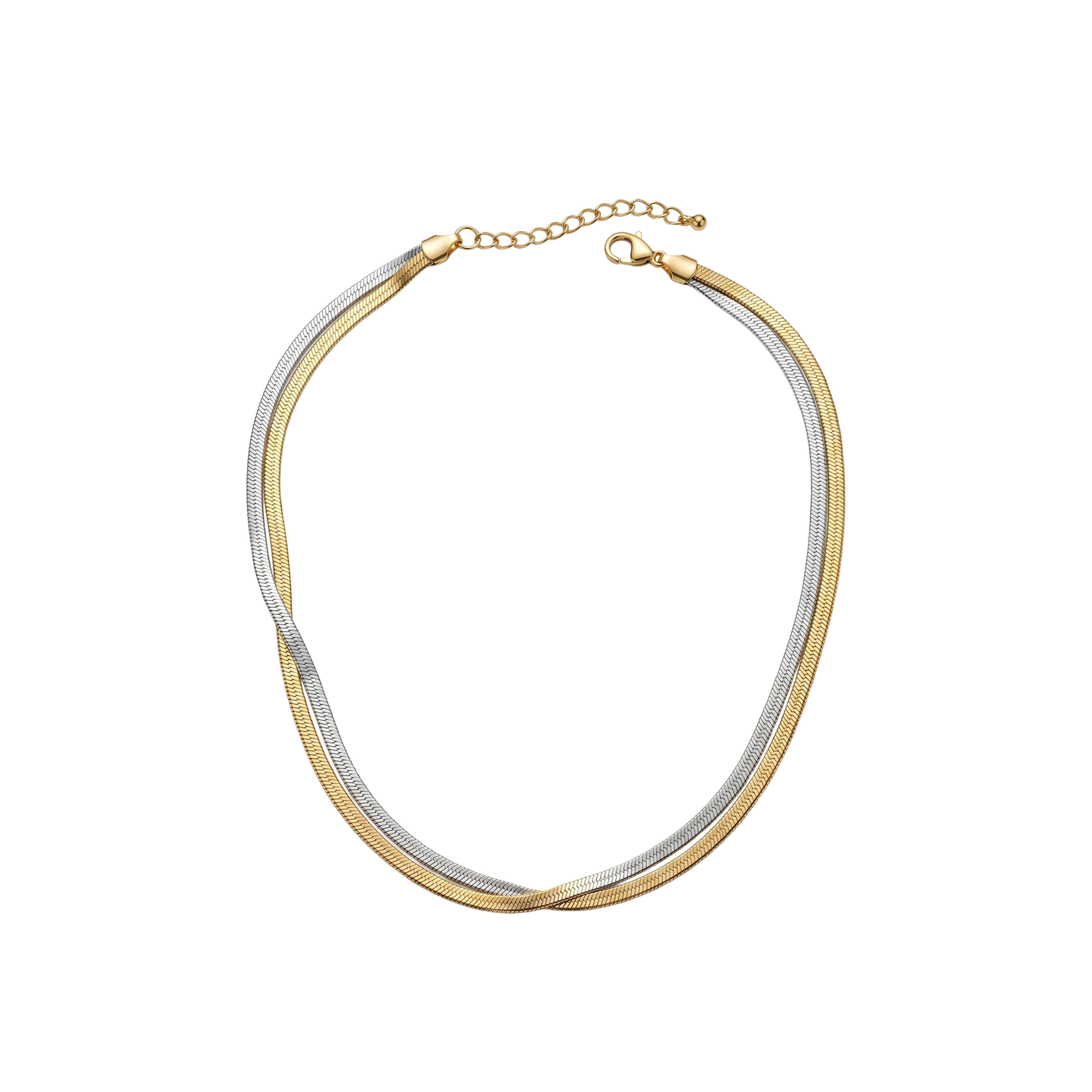 Two-Tone Twisted Herringbone Chain