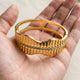 Wave-Contour Sculptural Kada