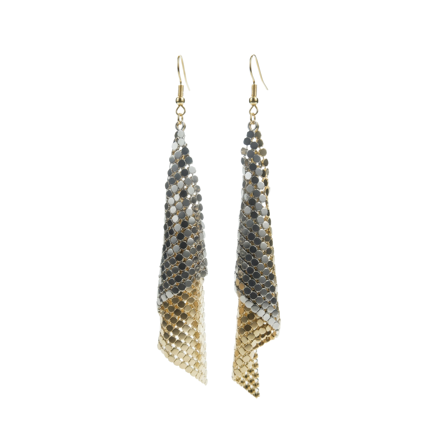 Vintage Long GloMesh Disco Mesh Earrings