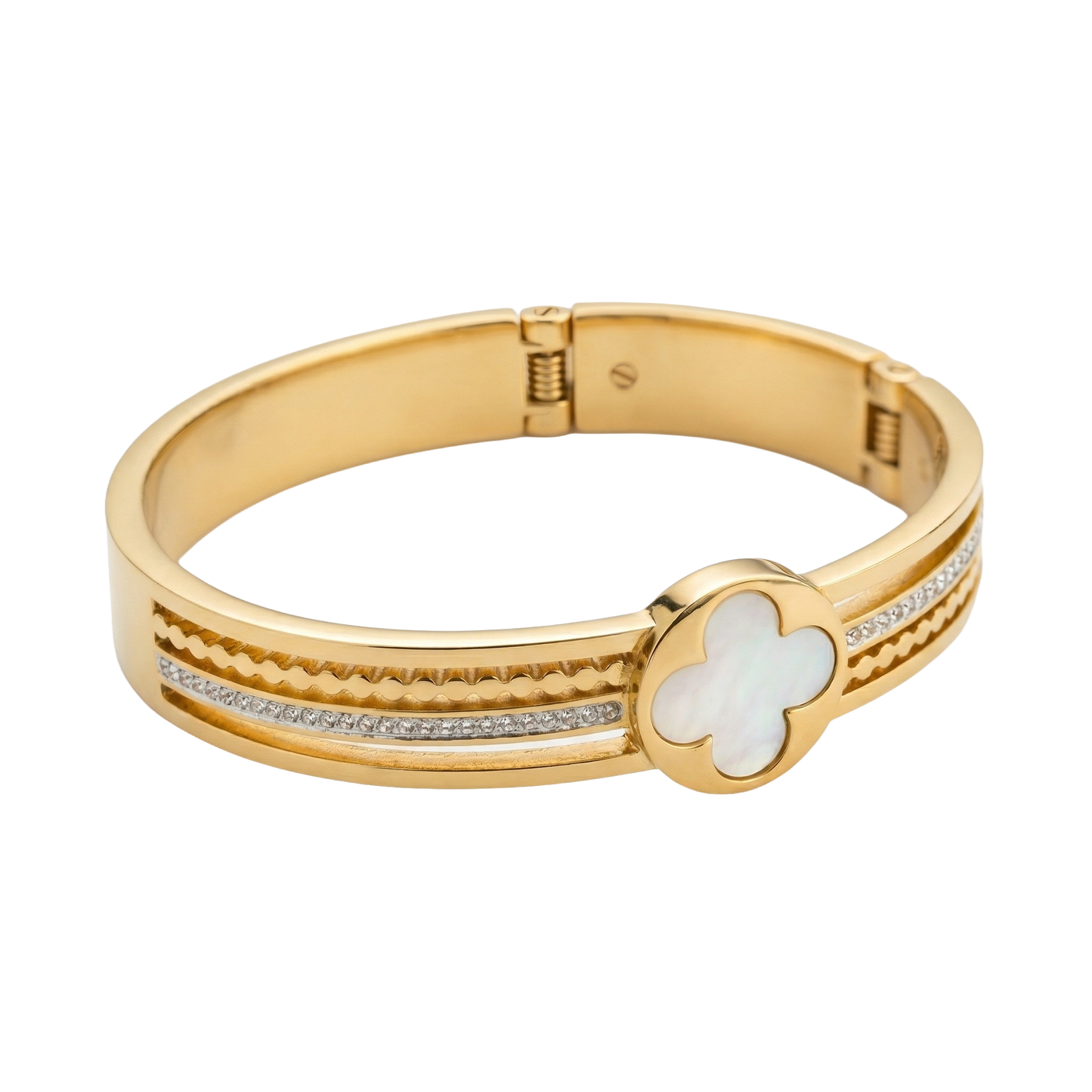 Quatrefoil Clover Hinged Kada